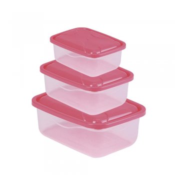 ORGANIZADOR RETANGULAR PMG - 300/700/1,390ML - 3 PÇS