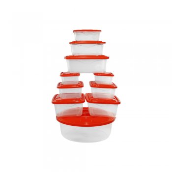 TOP 10 PÇS: DOUBLE WALL REDONDO 4 L + 3 PMG RETANGULAR 300/700/1,390ML