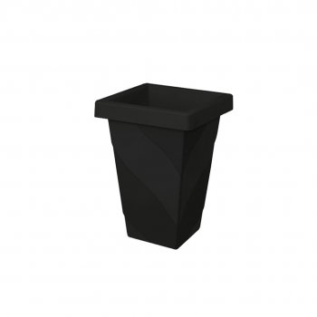 VASO ROMA QUADRADO M PRETO - 10L