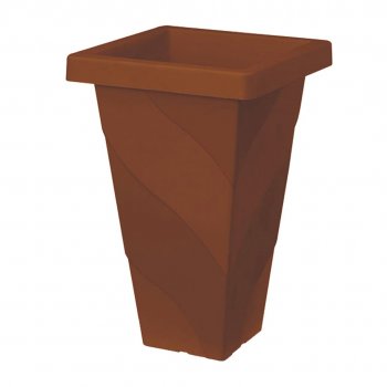 VASO ROMA QUADRADO GG TERRACOTA - 20L