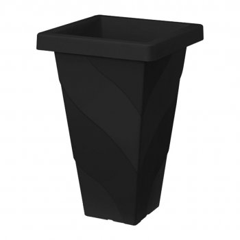 VASO ROMA QUADRADO GG PRETO - 20L